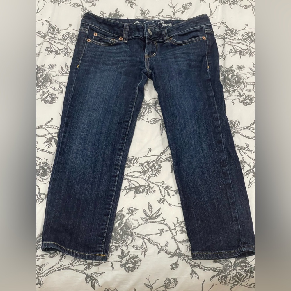 American Eagle Outfitters Dark Wash Cropped Jeans
